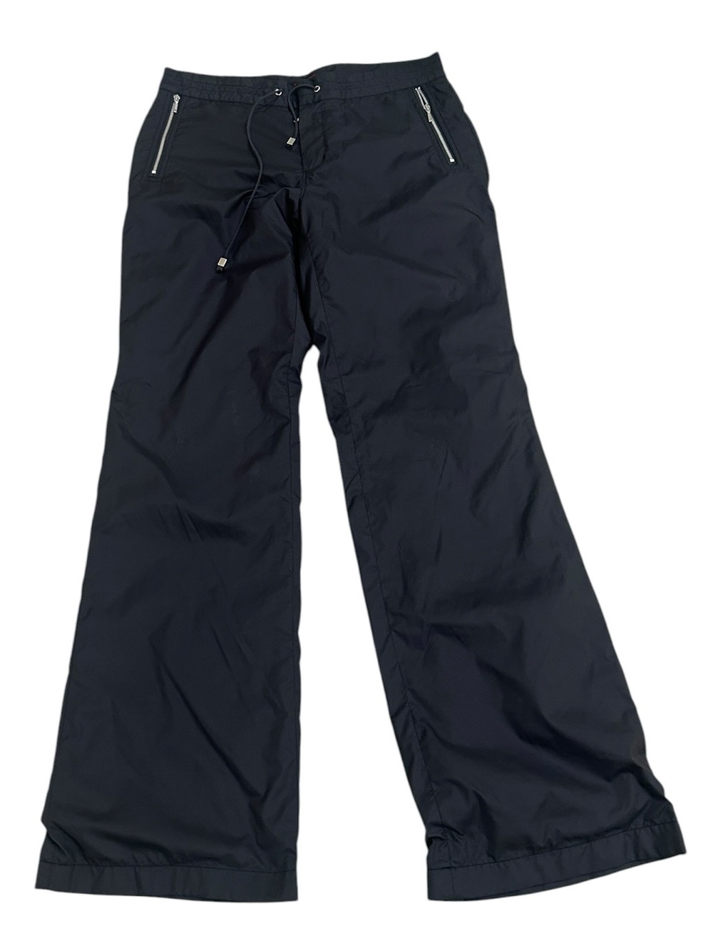Banana Republic Black Wide-Leg Drawstring ski pants cotton lining size 4
